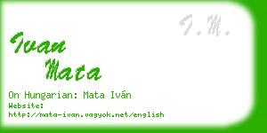 ivan mata business card