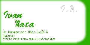 ivan mata business card